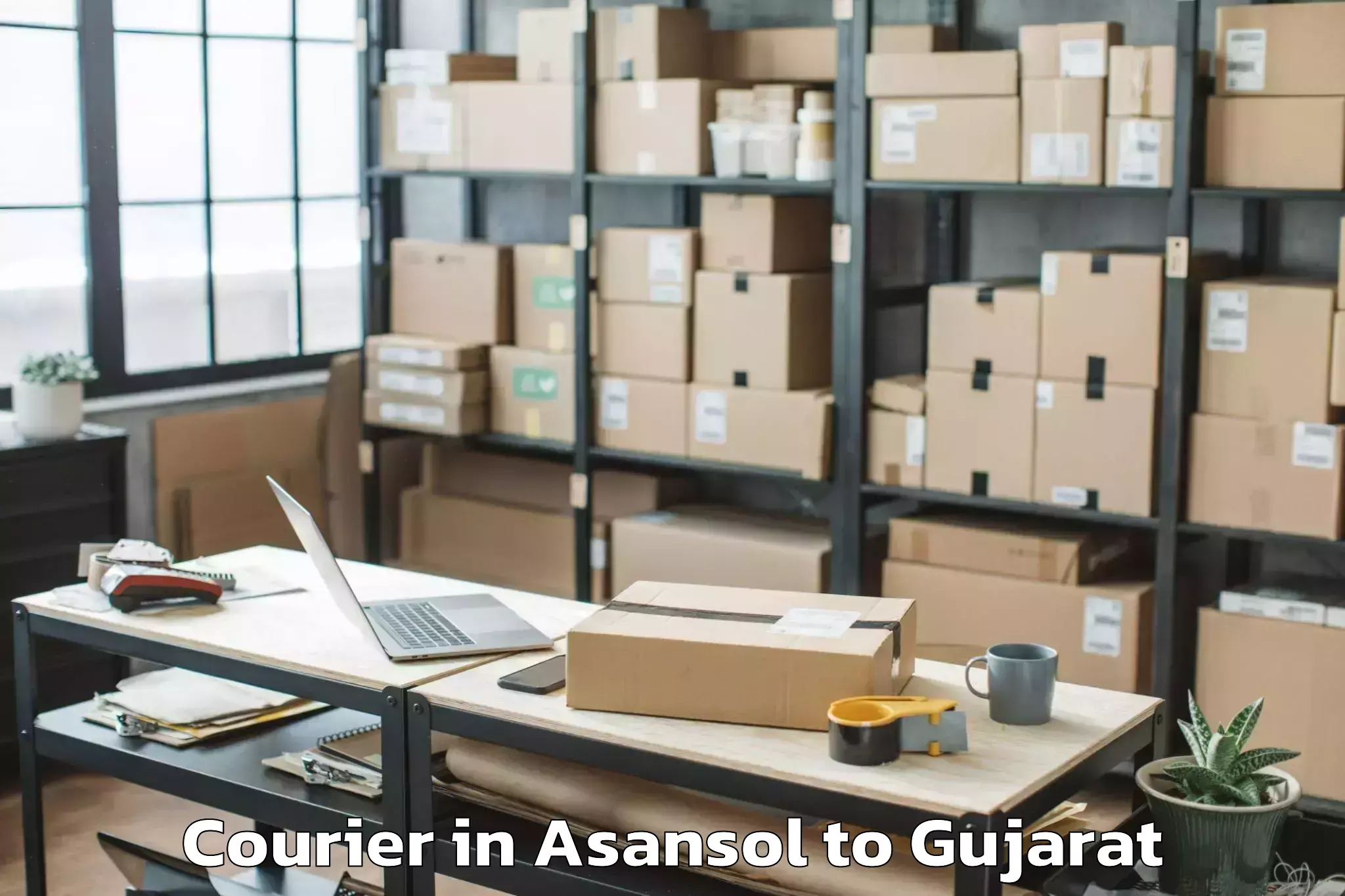 Quality Asansol to Halol Courier